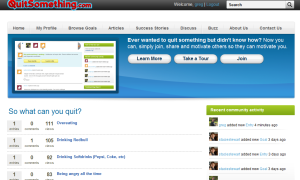 Quitsomething.com Homepage